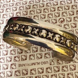 Elegant Indian Sterling Silver Cuff Bracelet